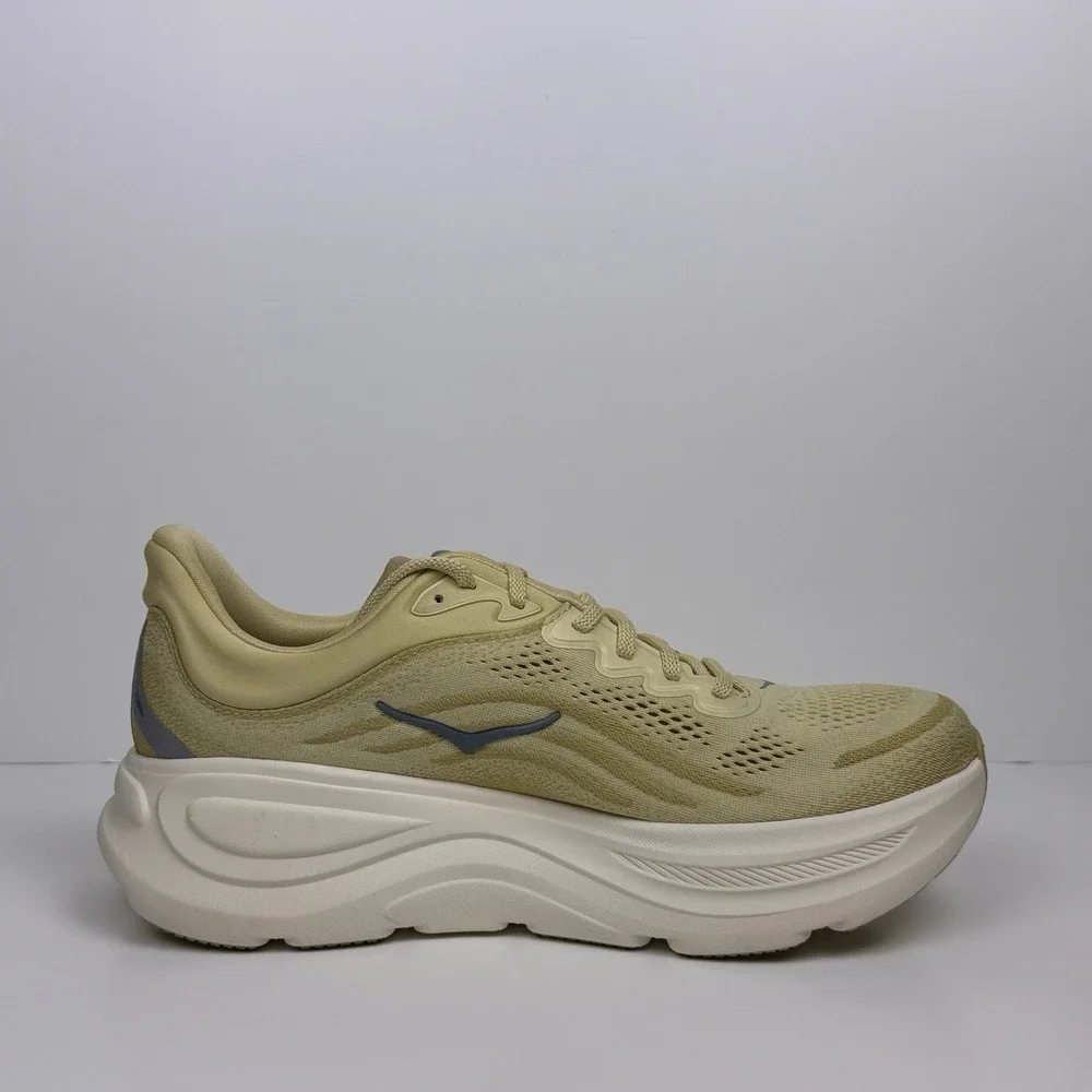Hoka One One Bondi 9 GLM Running Shoe Men Sz 10 Beige/White 1179194/BRLYF Sample